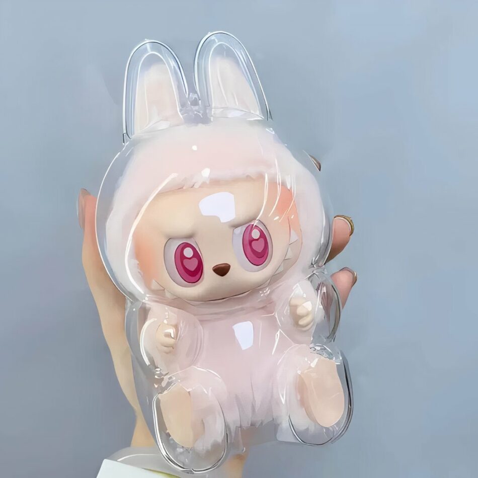 Beschermhoes voor Labubu-stijl pluche speelgoed in zittende positie