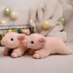 Knuffel Cochon Allongé Adorable Langwerpige Varkensknuffel Zachte Doudou De Knuffel