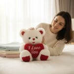 Witte Knuffelbeer Love Met Rood Hart Valentijnscadeau De Knuffel