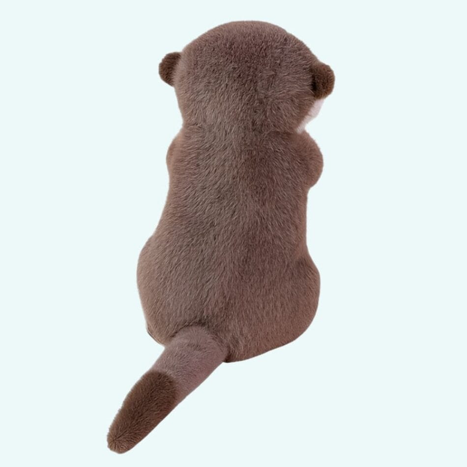 Zachte Staande Otter Knuffel Met Liefdevolle Blik De Knuffel