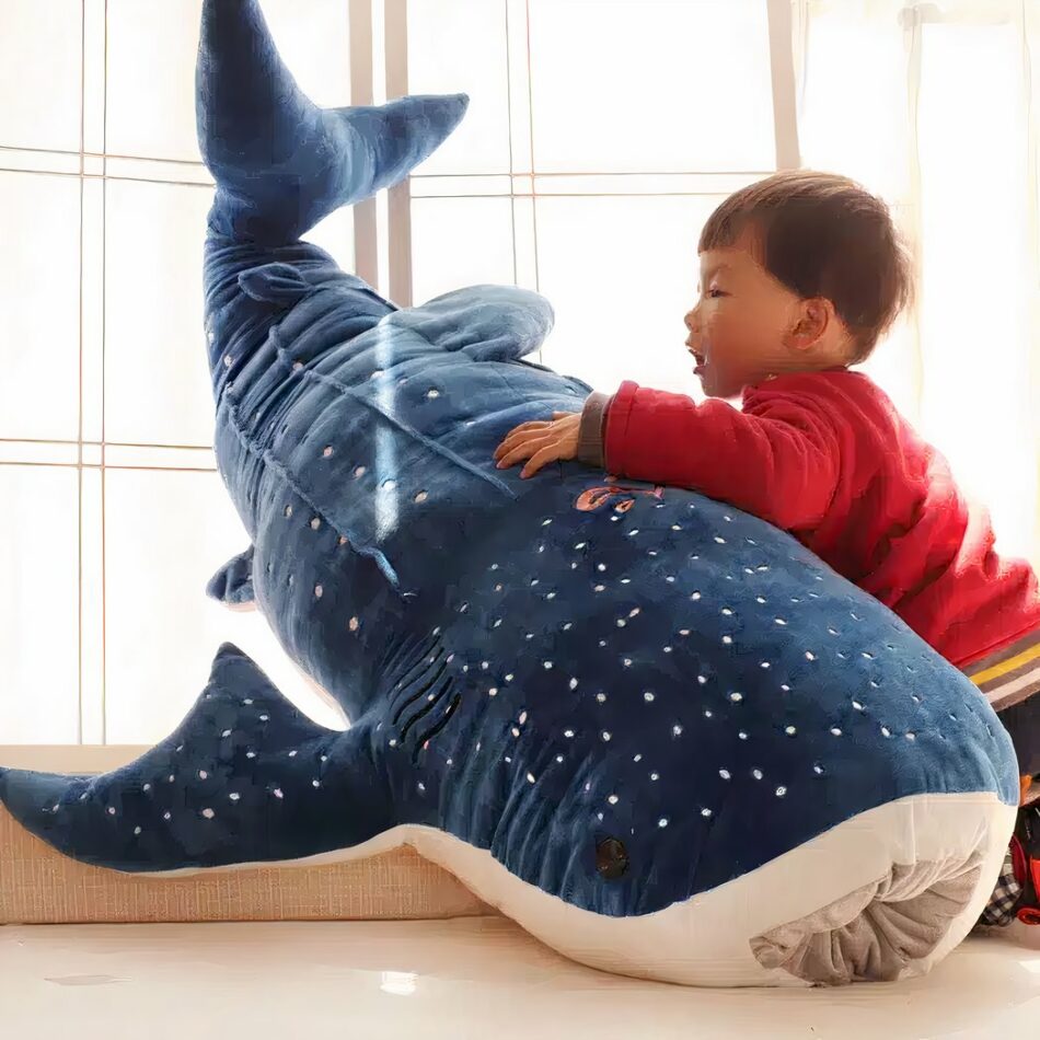 Peluche géante baleine bleue