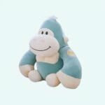 Blauwe Gorilla Knuffel 48 cm Met Zacht Zijdeachtige Vacht De Knuffel