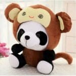 Panda Knuffel Verkleed Als Aap Met Glimmende Ogen De Knuffel