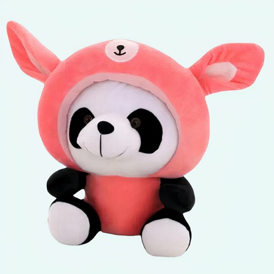 Knuffel Panda Verkleed Als Konijn 40 Cm Kawaii Charme De Knuffel