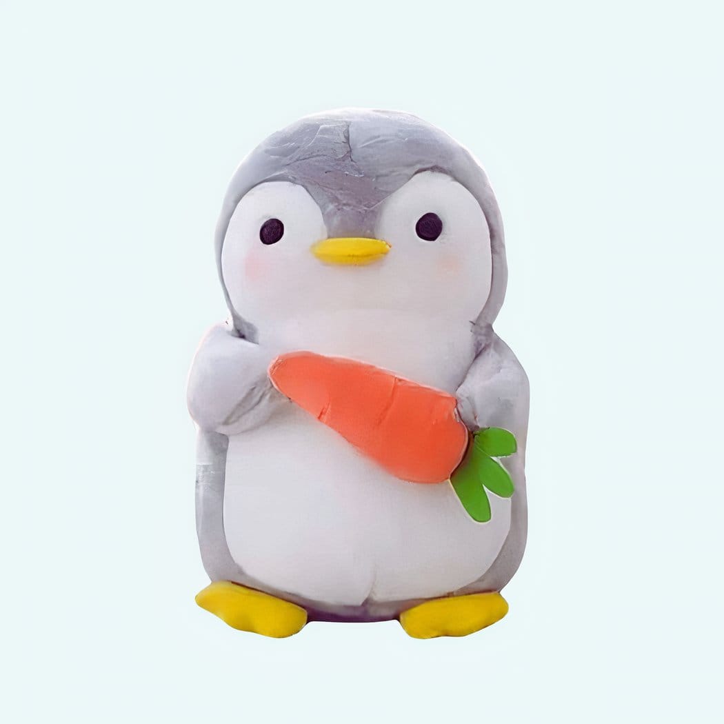 Knuffel Pinguin Wortel Zachte Pluche Speelvriend Met Wortelthema De Knuffel 25cm