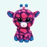 TY Knuffel Giraf Roze en Blauwe Zachte Pluche Speelvriend De Knuffel