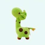 Groene Knuffel Giraf Met Gevlekte Vacht En Lange Nek De Knuffel