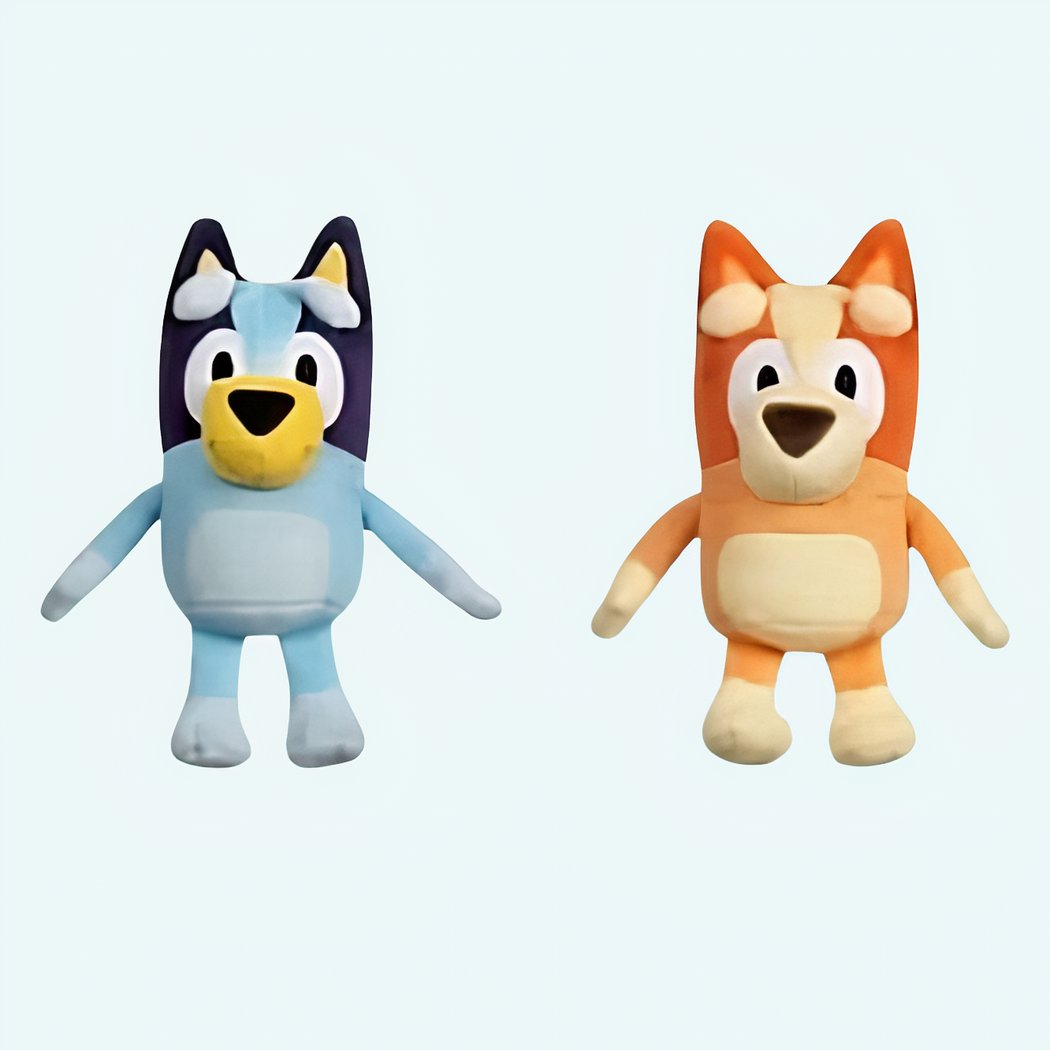 Peluche chien Bluey et Bingo