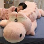 Reuzen Roze Knuffel Krokodil Zacht Knuffelkussen Voorleesplezier De Knuffel
