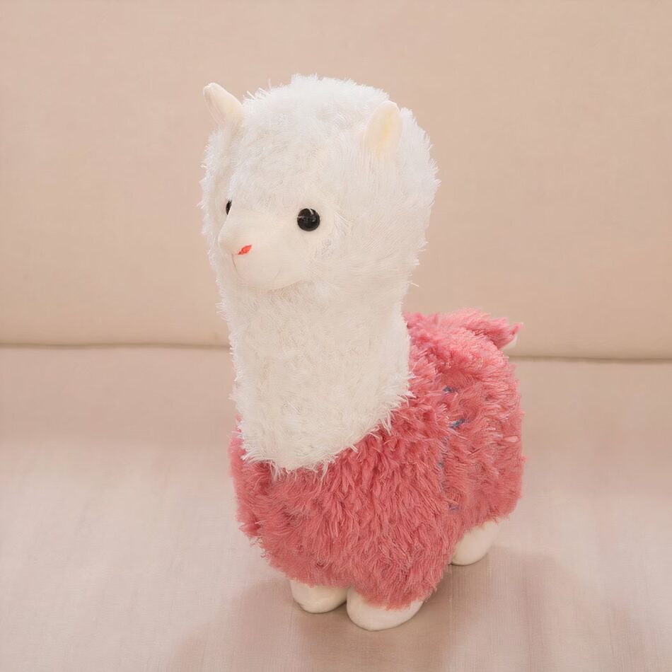 Peluche Lama alpaga blanc
