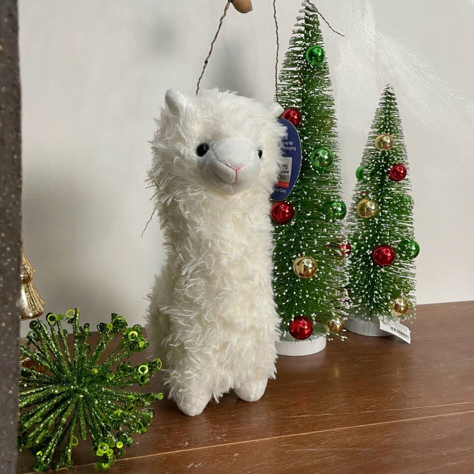 Peluche Lama alpaga blanc
