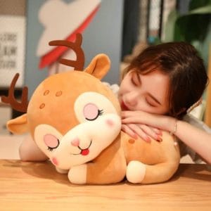 Knuffel Hert Slapende 40 cm Slaapknuffel Kinderen De Knuffel