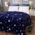 Deken Met LED Sterren Van Velours Voor Warme Winteravonden De Knuffel