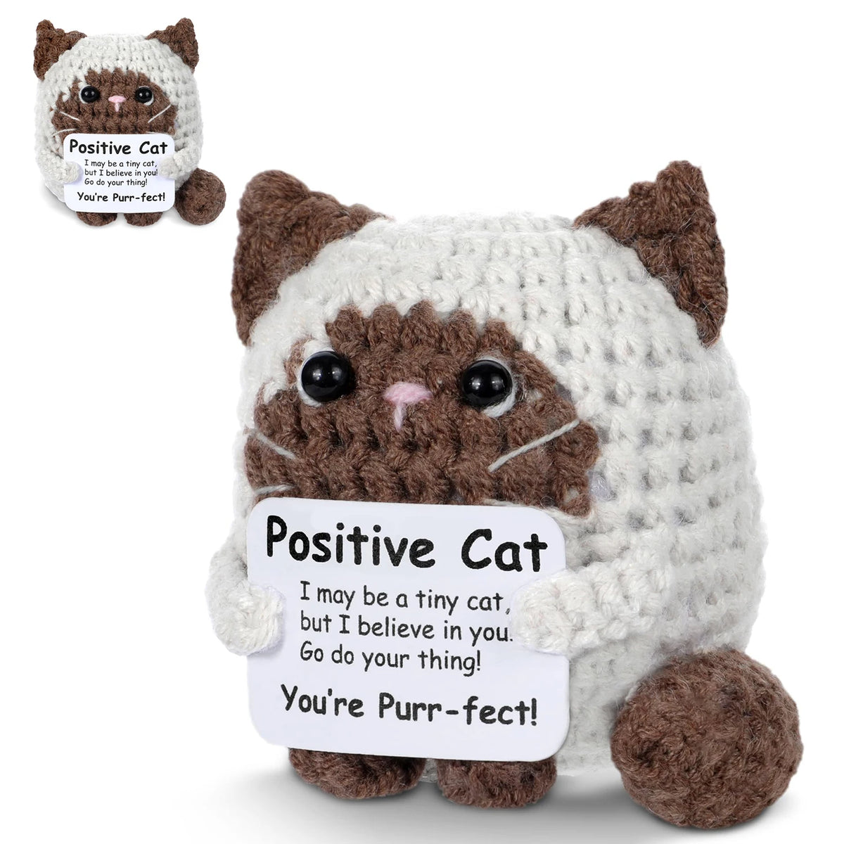Gehaakte Mini Kat Knuffel | Positief Cadeautje in 6 Modellen