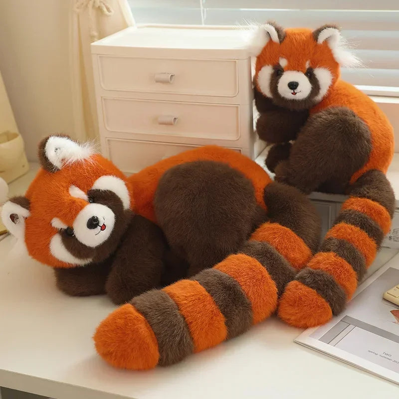 Realistische Liggende Rode Panda Knuffel