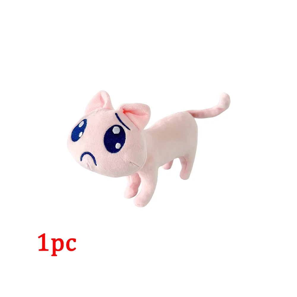 Verdrietige Kat Knuffel | Roze Kawaii Katje, per Stuk of Set