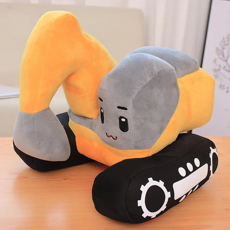 Graafmachine Knuffel 26 cm | Zacht Pluche Voertuig in 3 Kleuren De Knuffel Geel