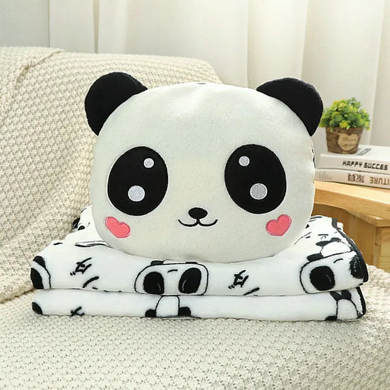Slapende Panda Knuffel met Deken | 3 Gezichtjes