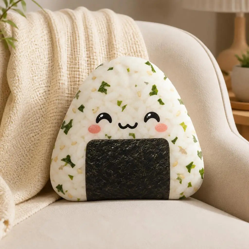 Onigiri Rijstbal Knuffelkussen | Japanse Sushi Kussen