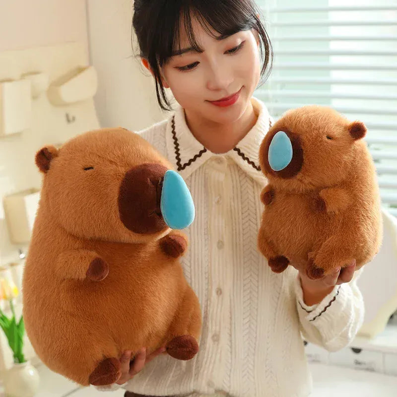 Capibara Knuffel met Snotbel | Grappig in 3 Maten De Knuffel