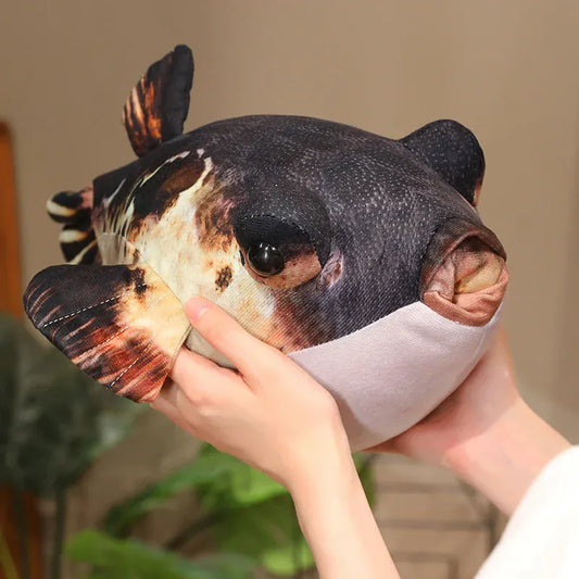 Realistische Kogelvis Knuffel 20 of 35 cm | Grappig Viskussen De Knuffel