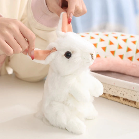 Staand Wit Konijn Knuffel 19 cm
