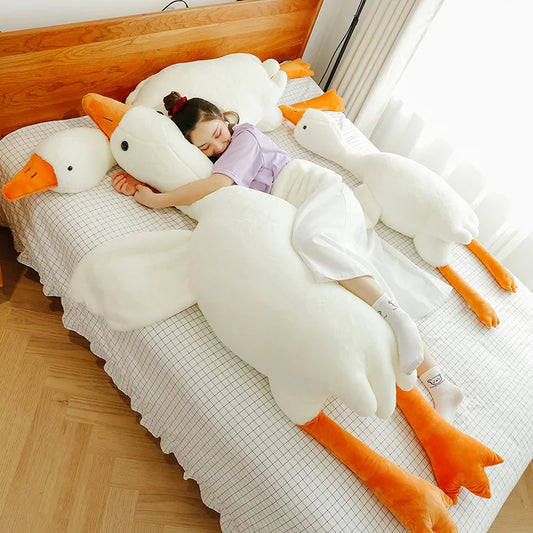 Witte Gans Knuffelkussen XXL 190 cm