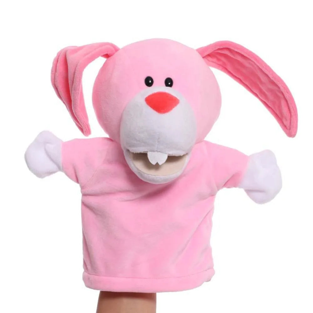 Dieren Handpop | Varken, Eend, Konijn, Hond, Ezel of Neushoorn