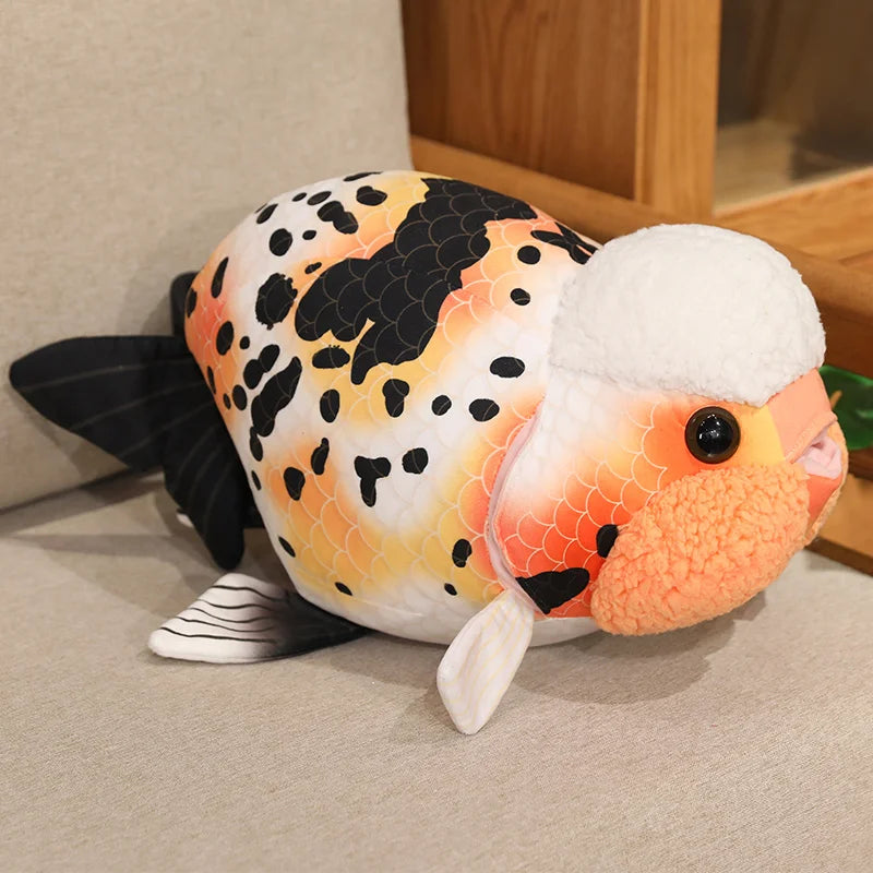 Goudvis Knuffelkussen 50 cm | Realistische Ranchu Goudvis