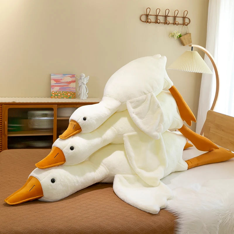 Grote Witte Gans Knuffel 50 of 190 cm