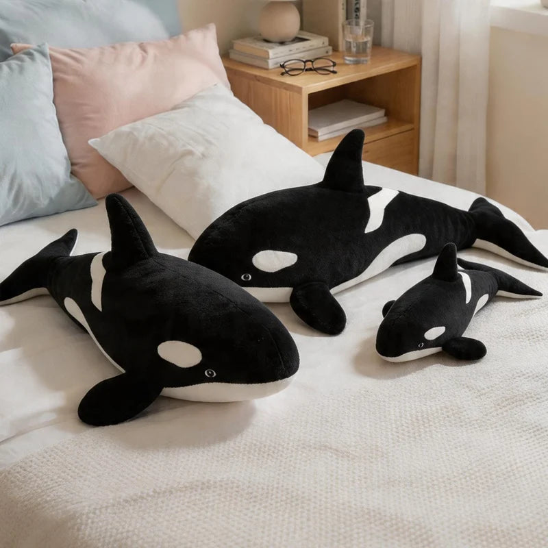 Orka Walvis Knuffelkussen 50 en 70 cm