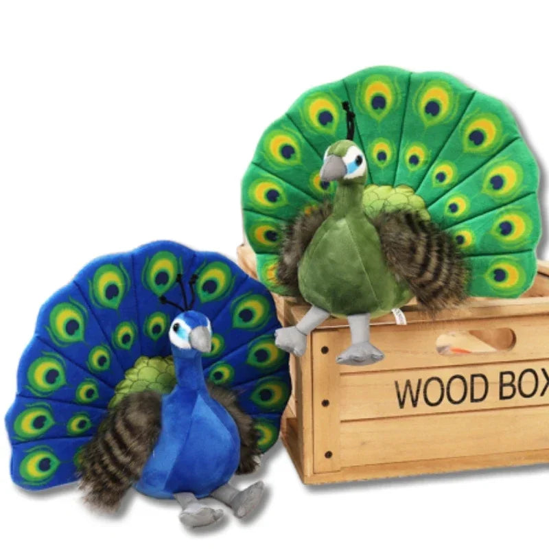 Realistische Pauw Knuffel 25 cm