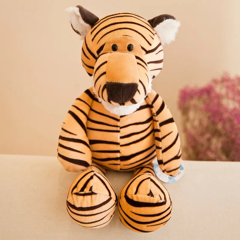 Jungle Dieren Knuffel 25 cm | Leeuw, Olifant, Tijger, Aap en Meer