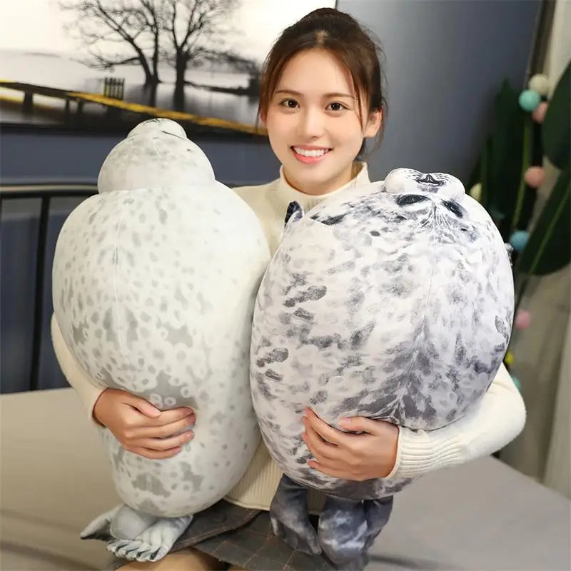 Realistische Grijze Zeehond Knuffel 30 tot 80 cm
