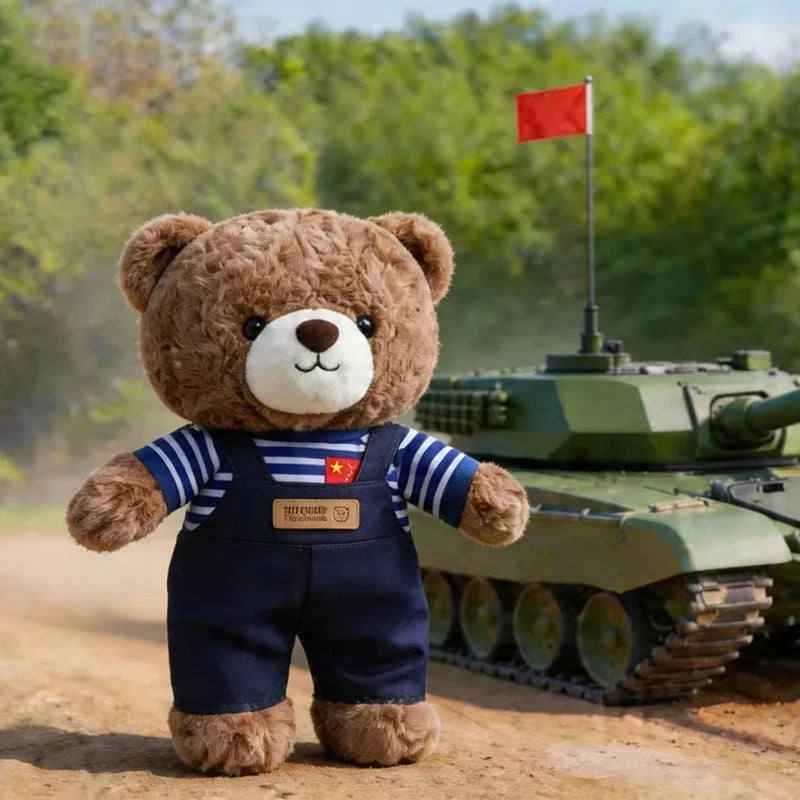 Leger Teddybeer 30 cm | Knuffelbeer in Camouflagepak