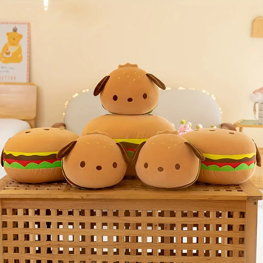 Hamburger Hond Knuffelkussen 25 of 30 cm