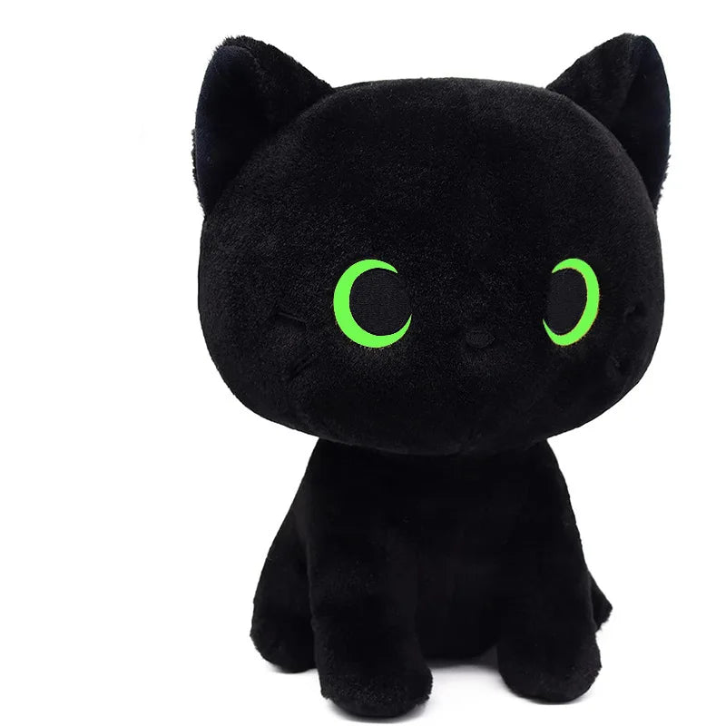 Zwarte Kat Knuffel | Kawaii Poes met Kijkogen in 2 Modellen