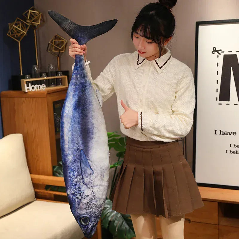 Vis Knuffel 3D XXL | Realistische Pluche Zalm en Tonijn tot 100 cm De Knuffel
