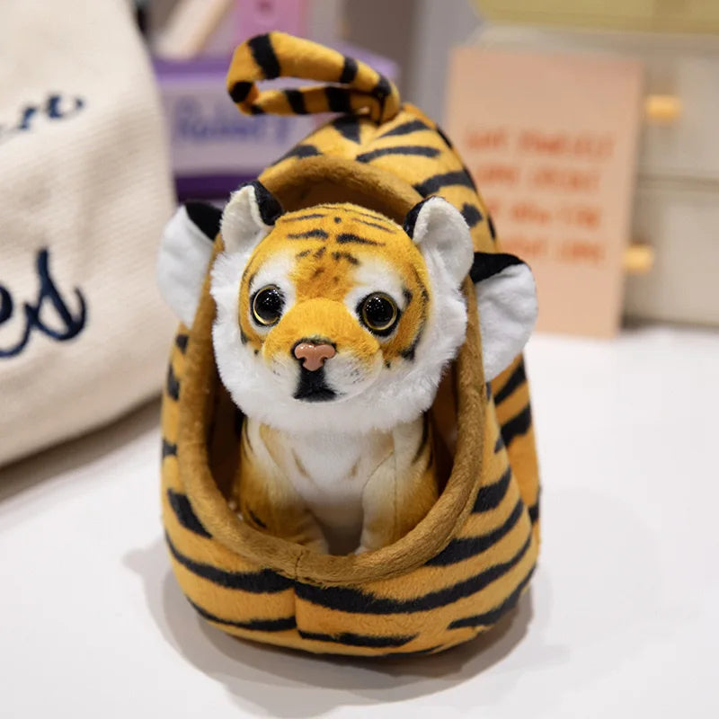 Baby Dieren Knuffel 18 cm in Nestje | Tijger, Leeuw, Panter of Hert