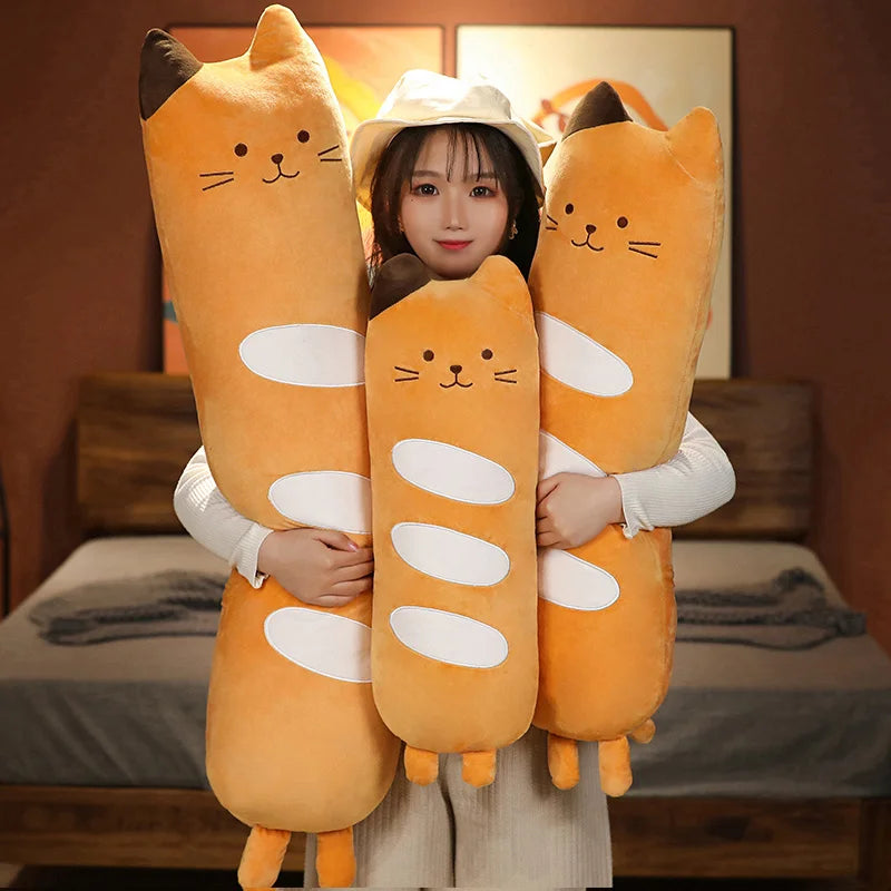Lang Kat Knuffelkussen 60, 80 en 110 cm