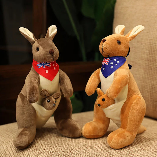 Kangoeroe Moeder met Baby Knuffel 32 tot 65 cm