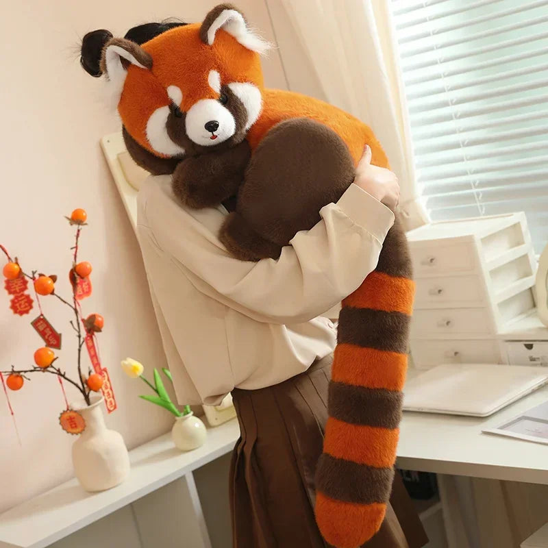 Realistische Liggende Rode Panda Knuffel