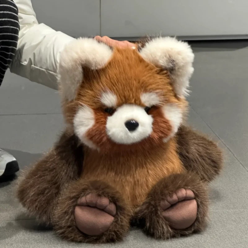 Rode Panda Knuffel 55 cm | Realistisch Rennend Welpje