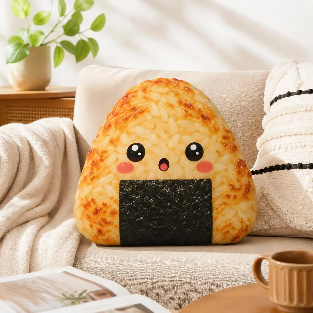 Onigiri Rijstbal Knuffelkussen | Japanse Sushi Kussen
