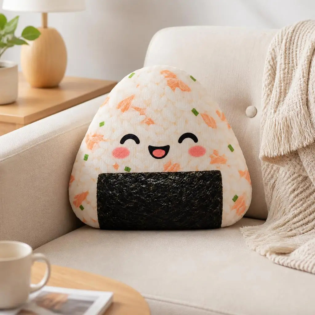 Onigiri Rijstbal Knuffelkussen | Japanse Sushi Kussen