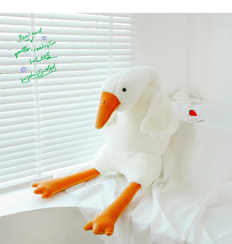 Grote Witte Gans Knuffel 50 of 190 cm | Knuffelkussen