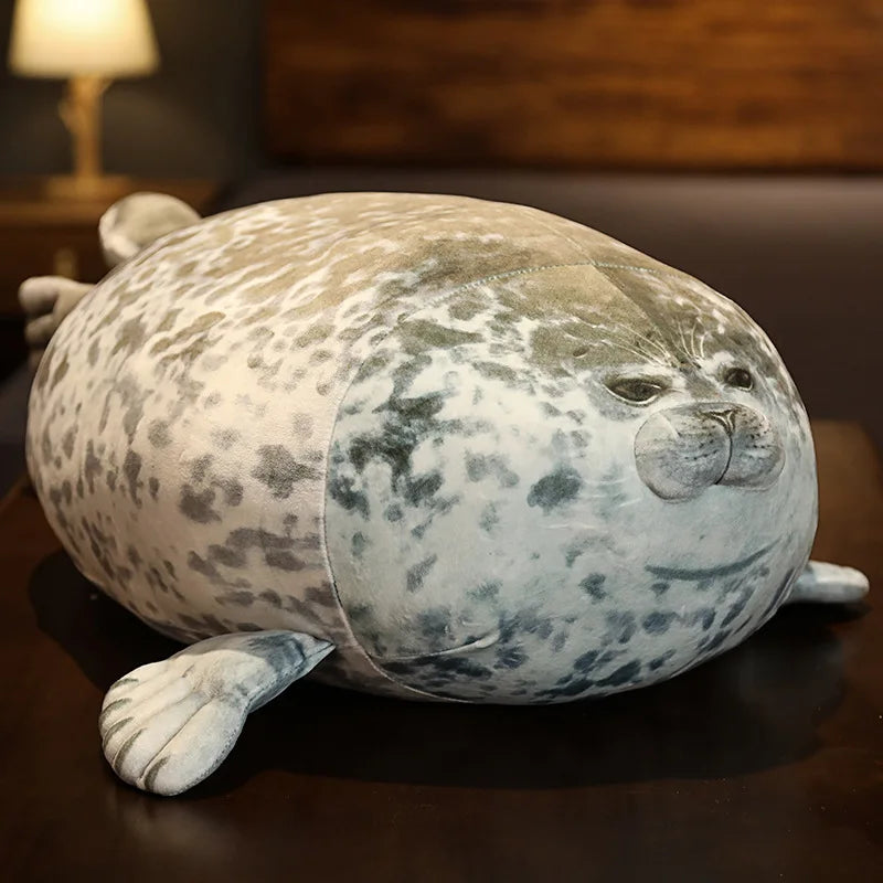 Zeehond Knuffelkussen 20 tot 80 cm | Blauw, Grijs of Wit