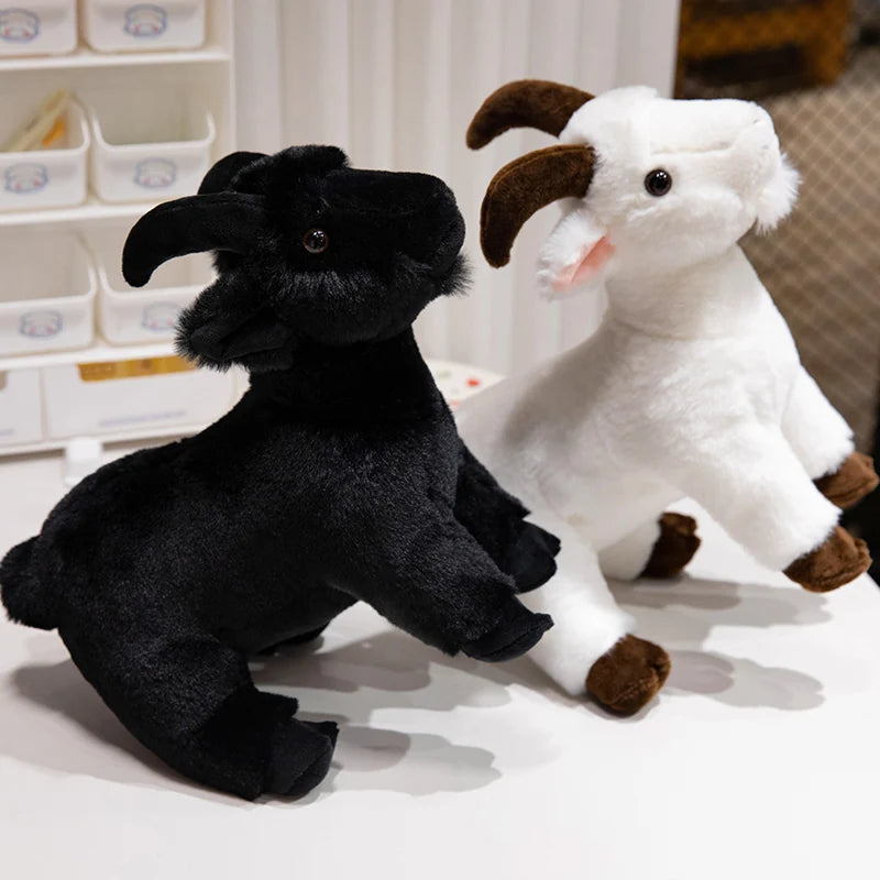 Realistische Witte Geit Knuffel