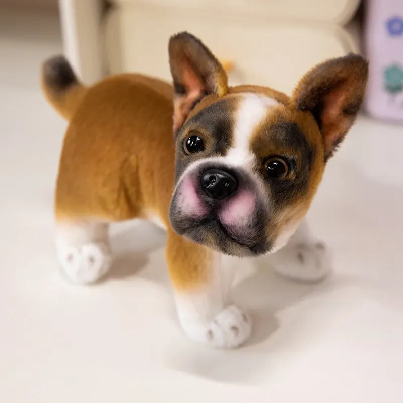 Realistische Mopshond of Bulldog Knuffel 22 cm | 7 Kleuren De Knuffel Bruine bulldog