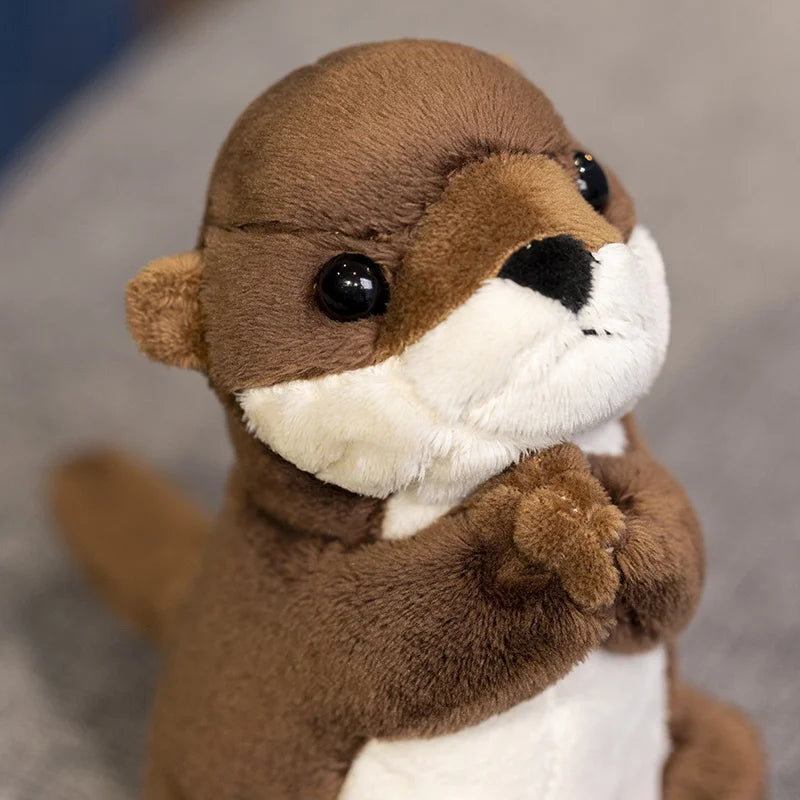 Otter Knuffel met Visje 18 cm